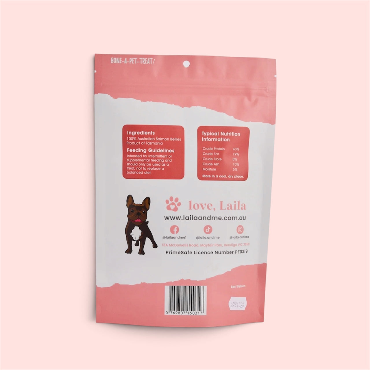 Laila and Me Freeze Dried Salmon Bellies (60g)