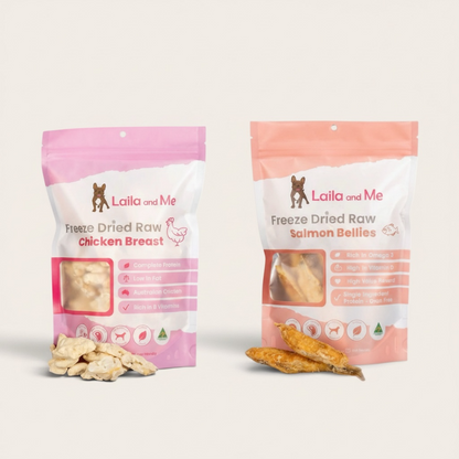 Classic Surf & Turf Bundle — Freeze-Dried Chicken Breast + Salmon Bellies
