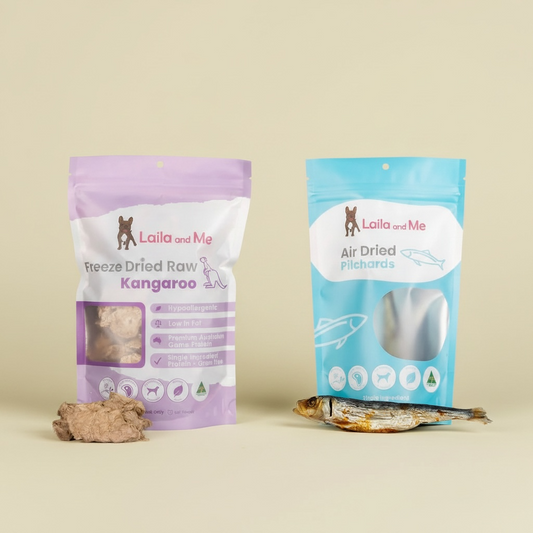 Aussie Surf & Turf Bundle — Freeze-Dried Kangaroo + Air-Dried Pilchards