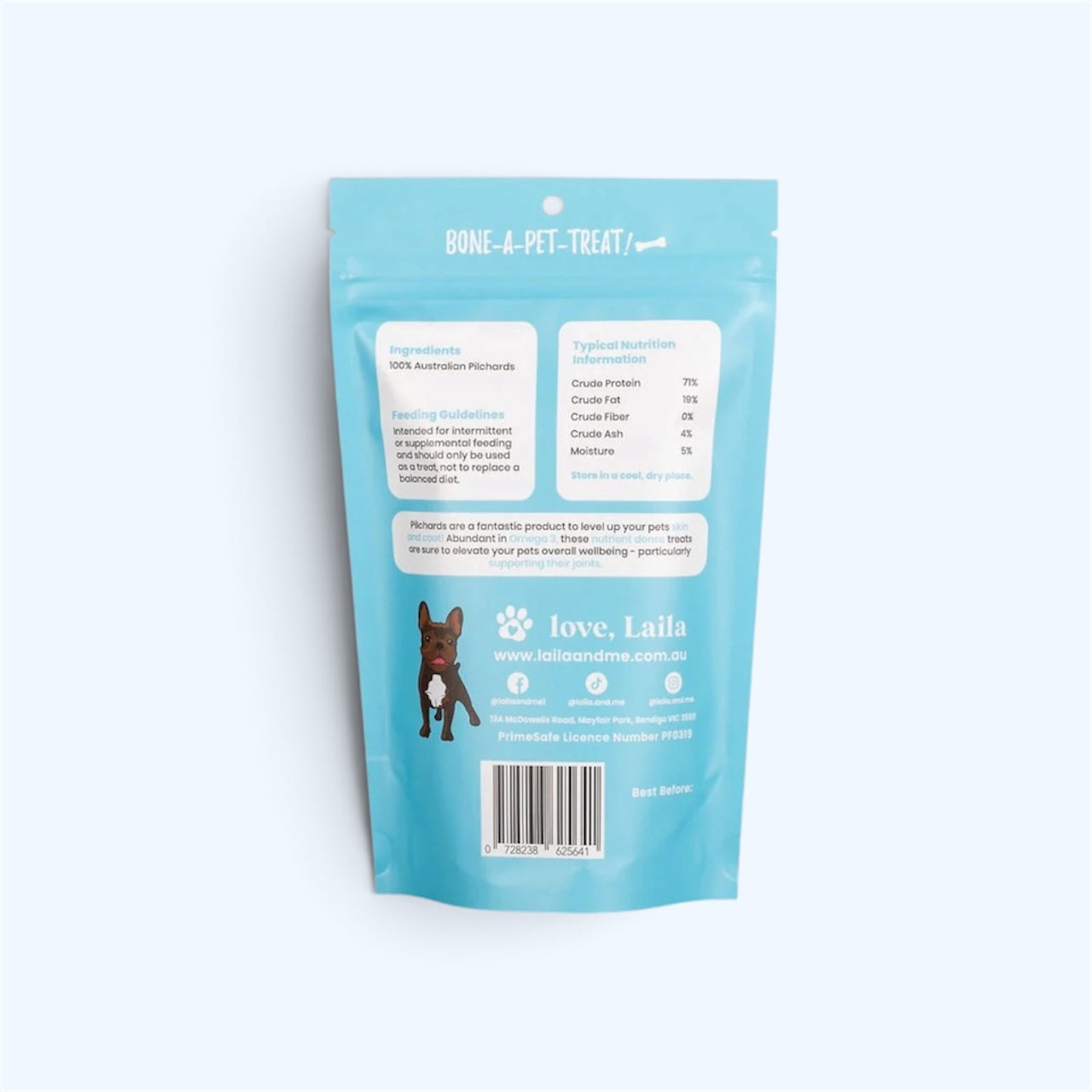 Laila and Me Air Dried Pilchards (80g)